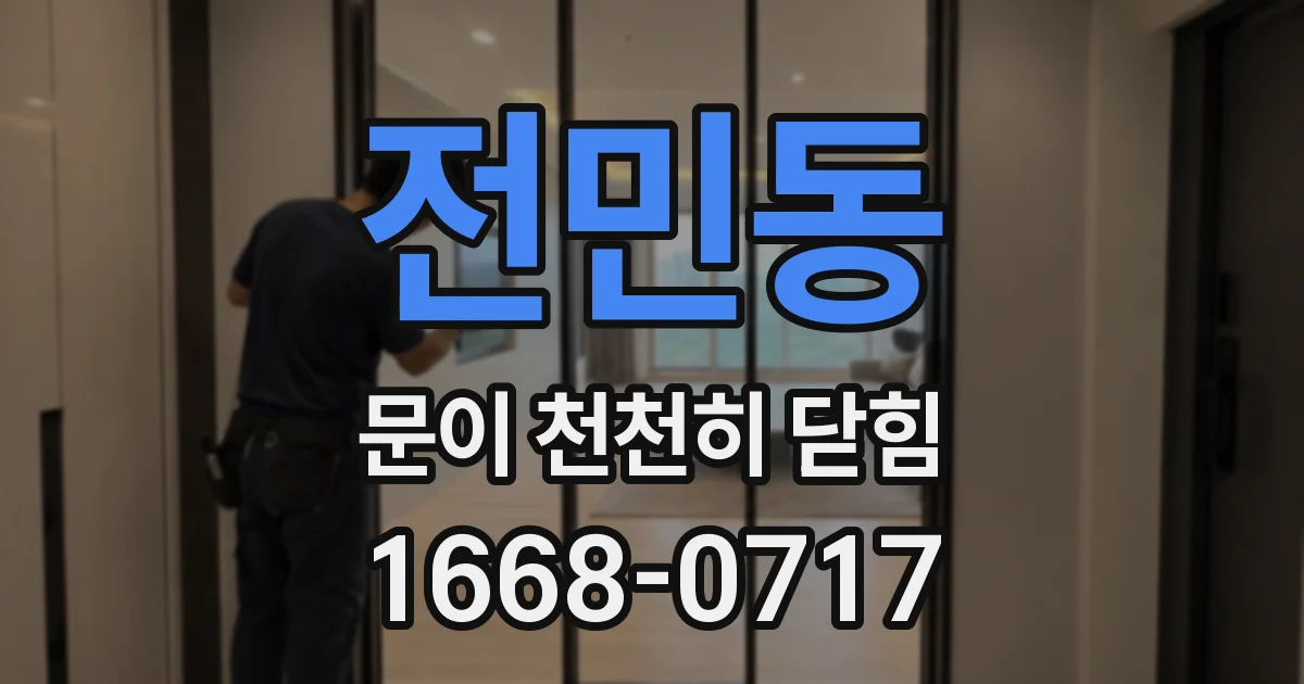 전민동 문이 천천히 닫힘