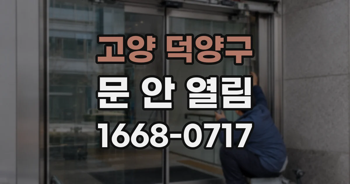 고양 덕양구 문 안 열림