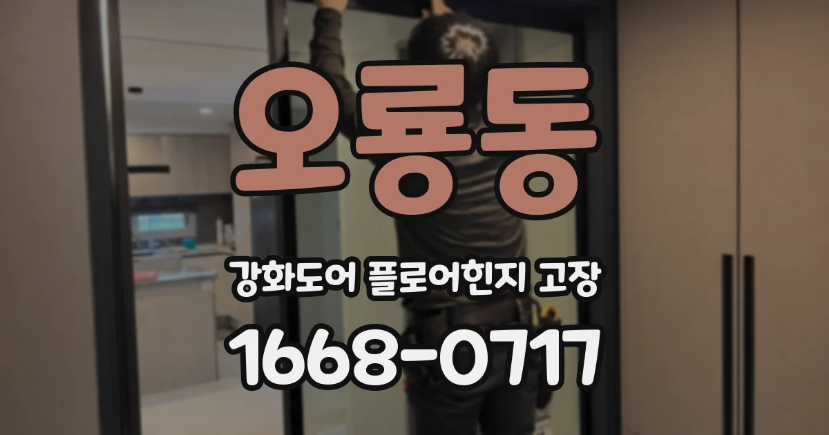 오룡동 강화도어 플로어힌지 고장