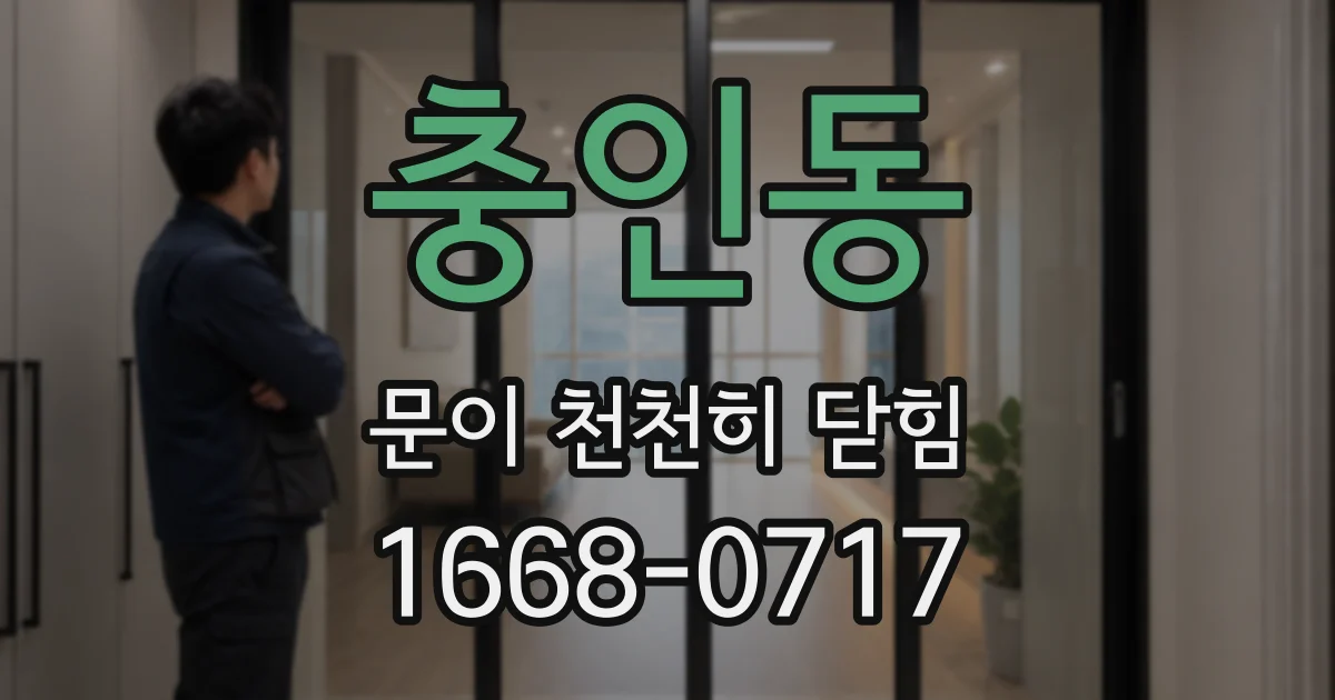충인동 문이 천천히 닫힘