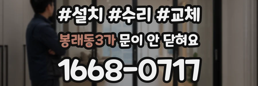 봉래동3가 문이 안 닫혀요