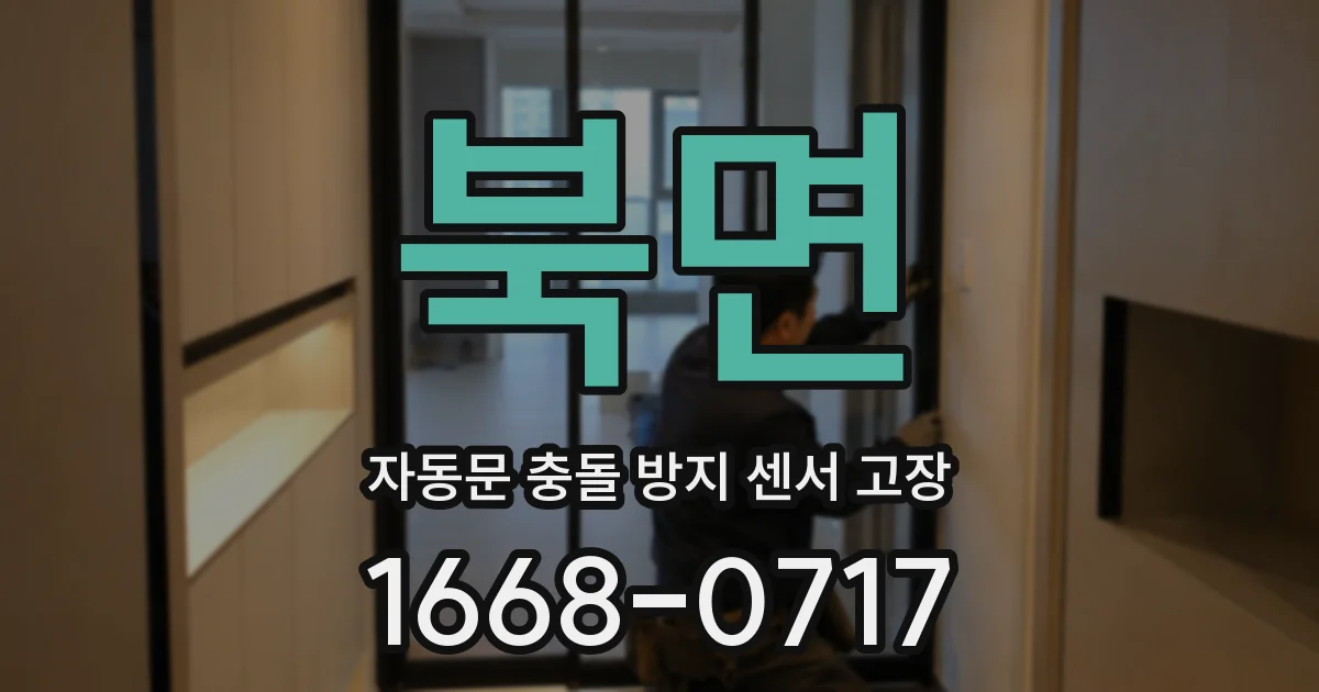 북면 자동문 충돌 방지 센서 고장