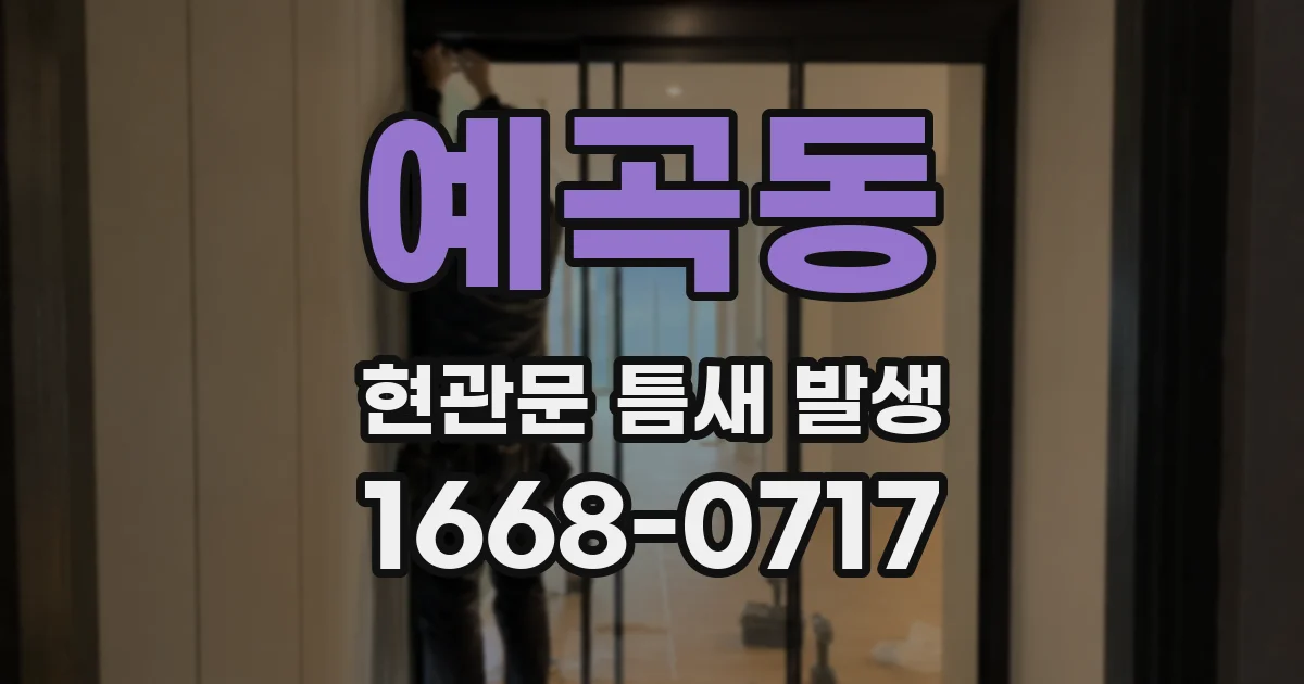 예곡동 현관문 틈새 발생