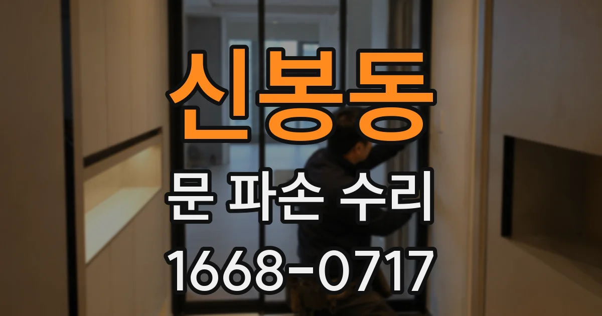 신봉동 문 파손 수리