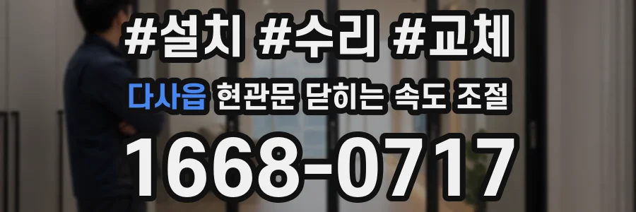 다사읍 현관문 닫히는 속도 조절