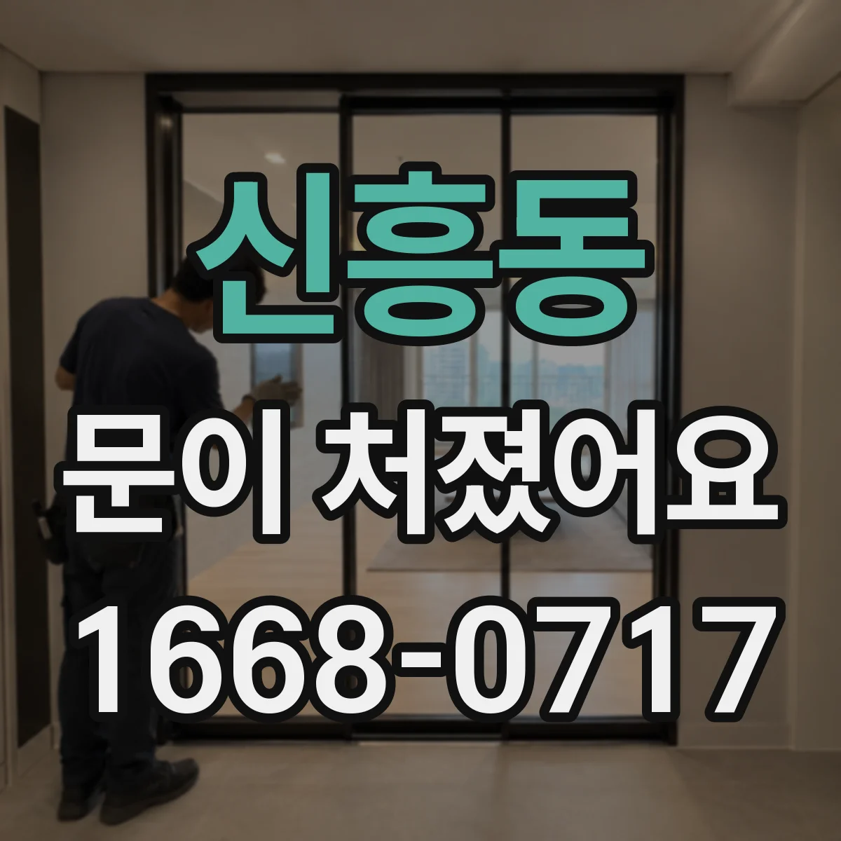 신흥동 문이 처졌어요