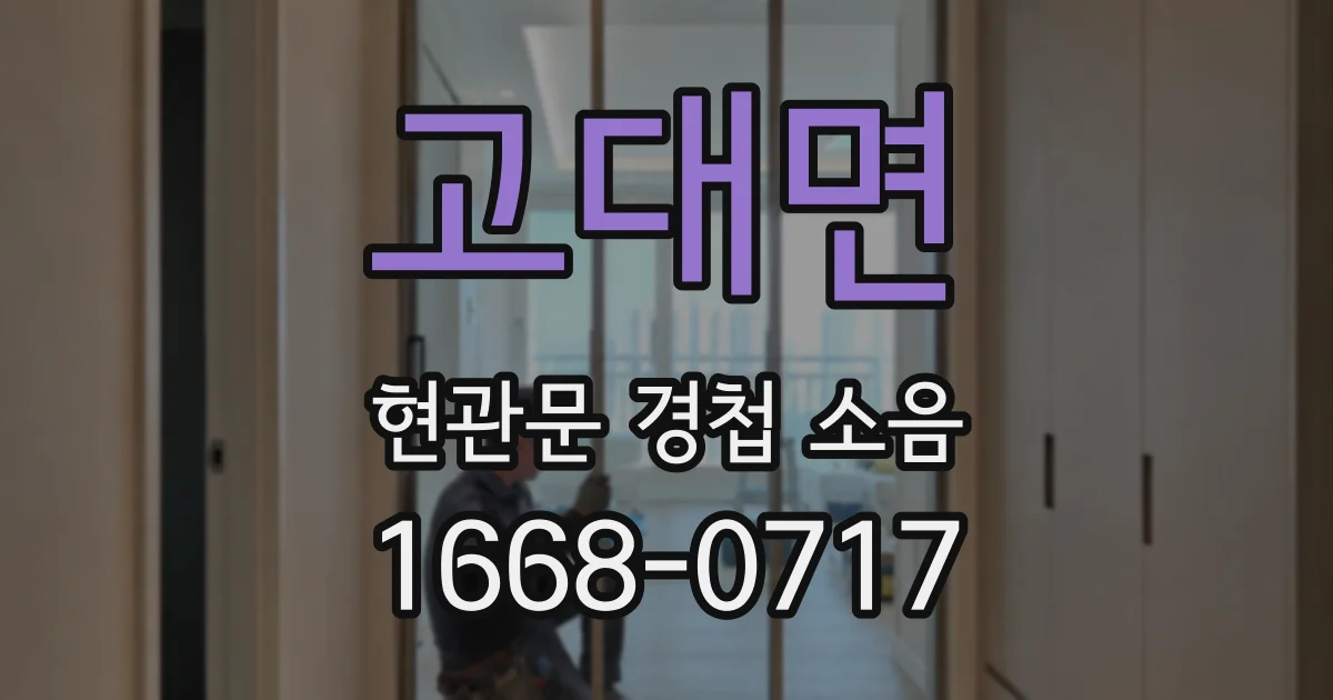 고대면 현관문 경첩 소음