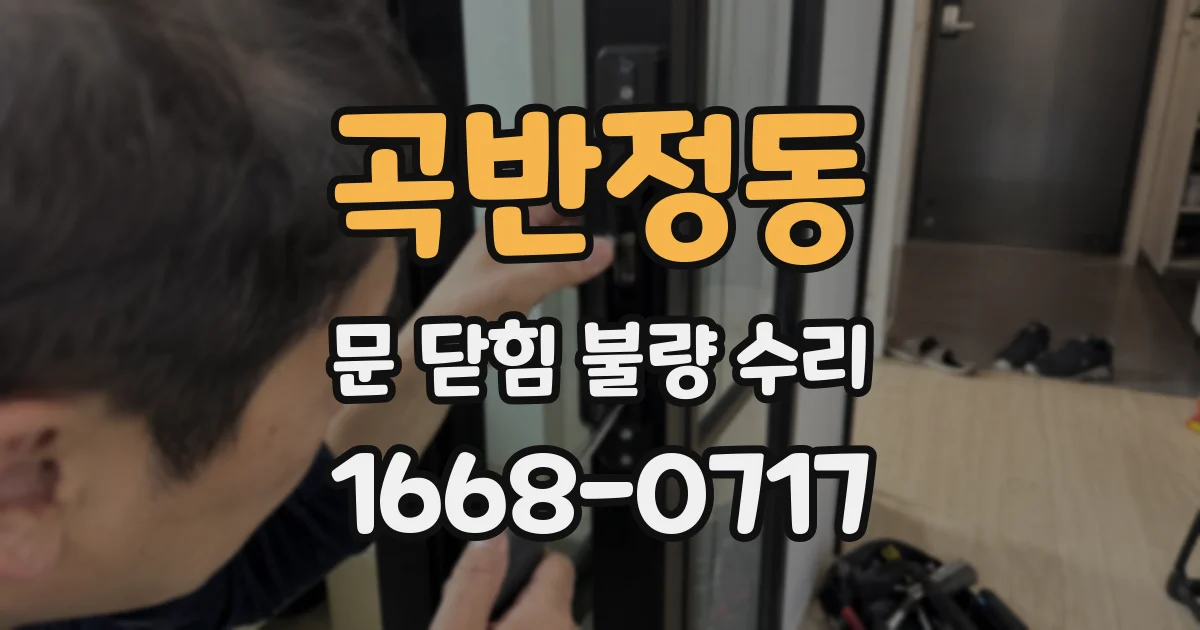 곡반정동 문 닫힘 불량 수리