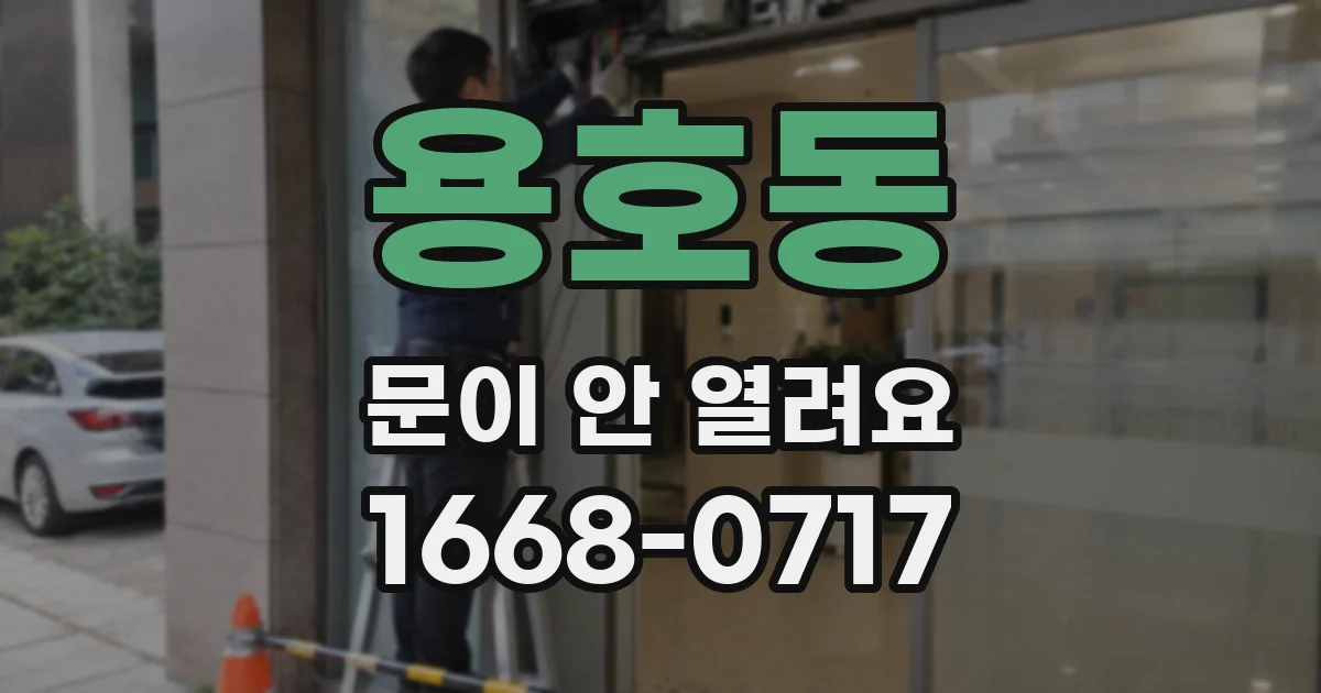 용호동 문이 안 열려요