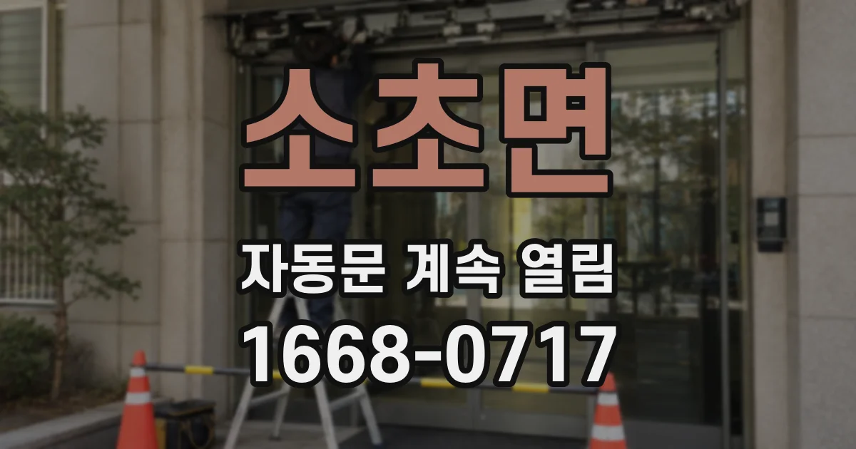 소초면 자동문 계속 열림