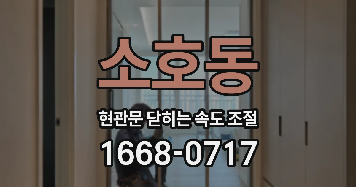소호동 현관문 닫히는 속도 조절