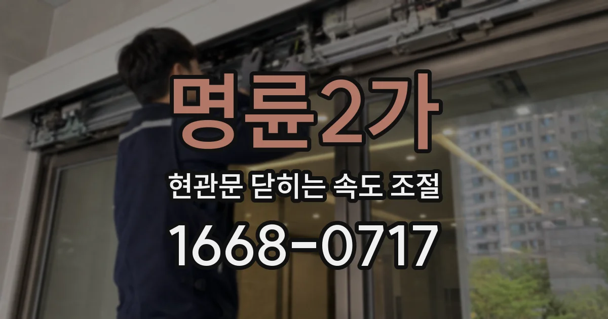명륜2가 현관문 닫히는 속도 조절