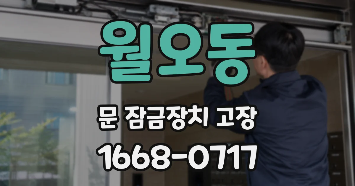 월오동 문 잠금장치 고장