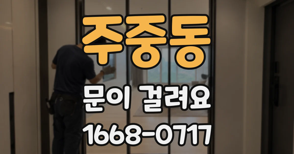 주중동 문이 걸려요