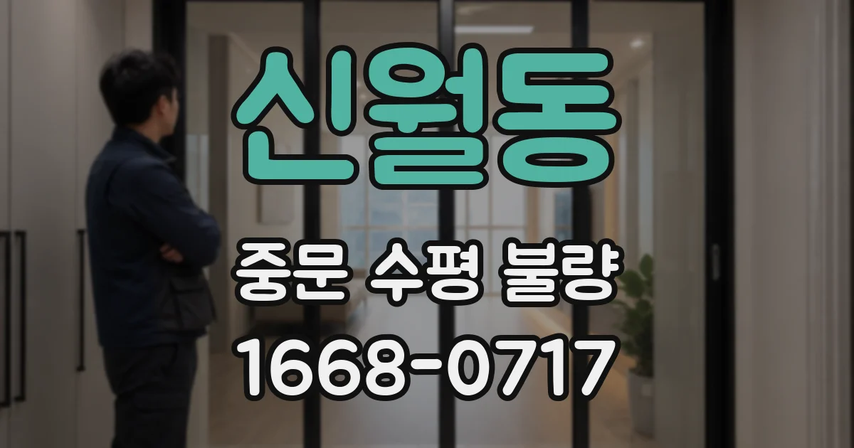 신월동 중문 수평 불량