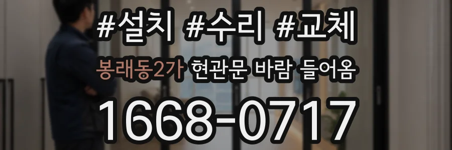 봉래동2가 현관문 바람 들어옴