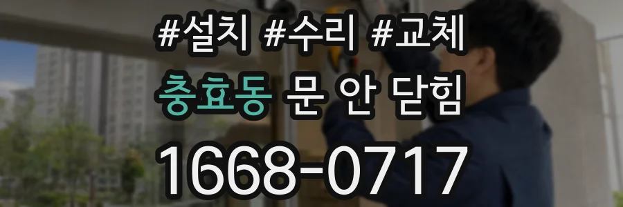 충효동 문 안 닫힘