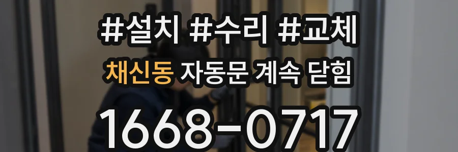 채신동 자동문 계속 닫힘
