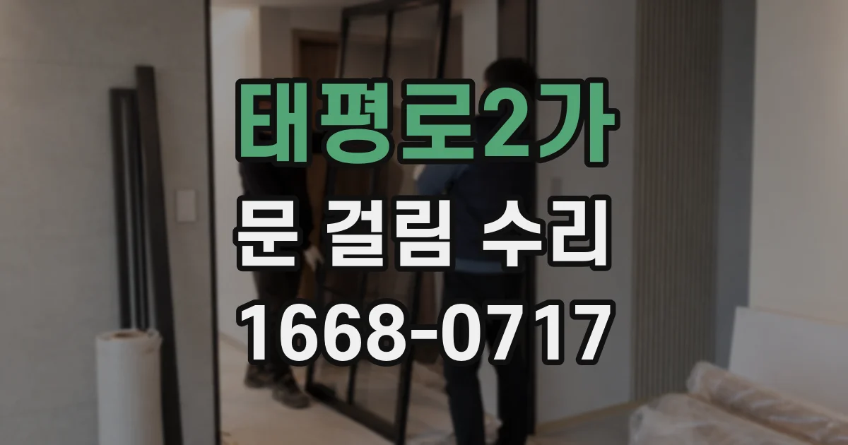 태평로2가 문 걸림 수리