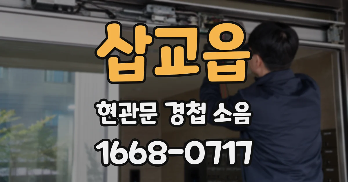 삽교읍 현관문 경첩 소음