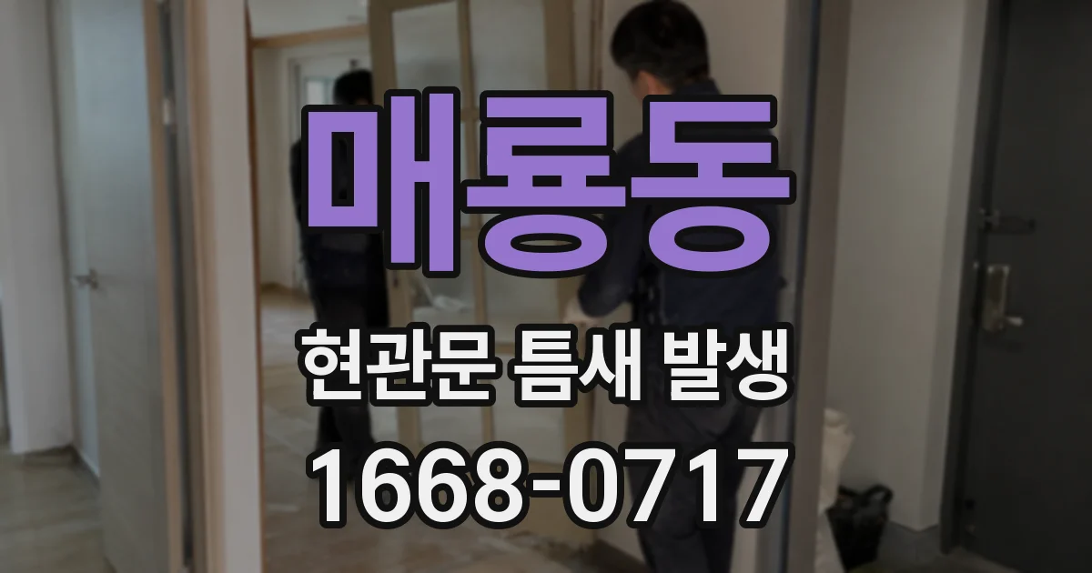 매룡동 현관문 틈새 발생