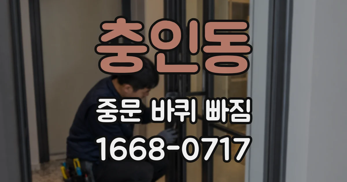 충인동 중문 바퀴 빠짐