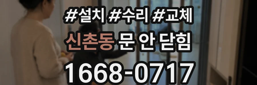 신촌동 문 안 닫힘