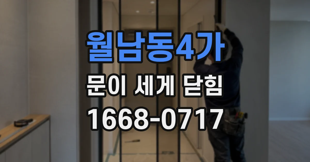 월남동4가 문이 세게 닫힘