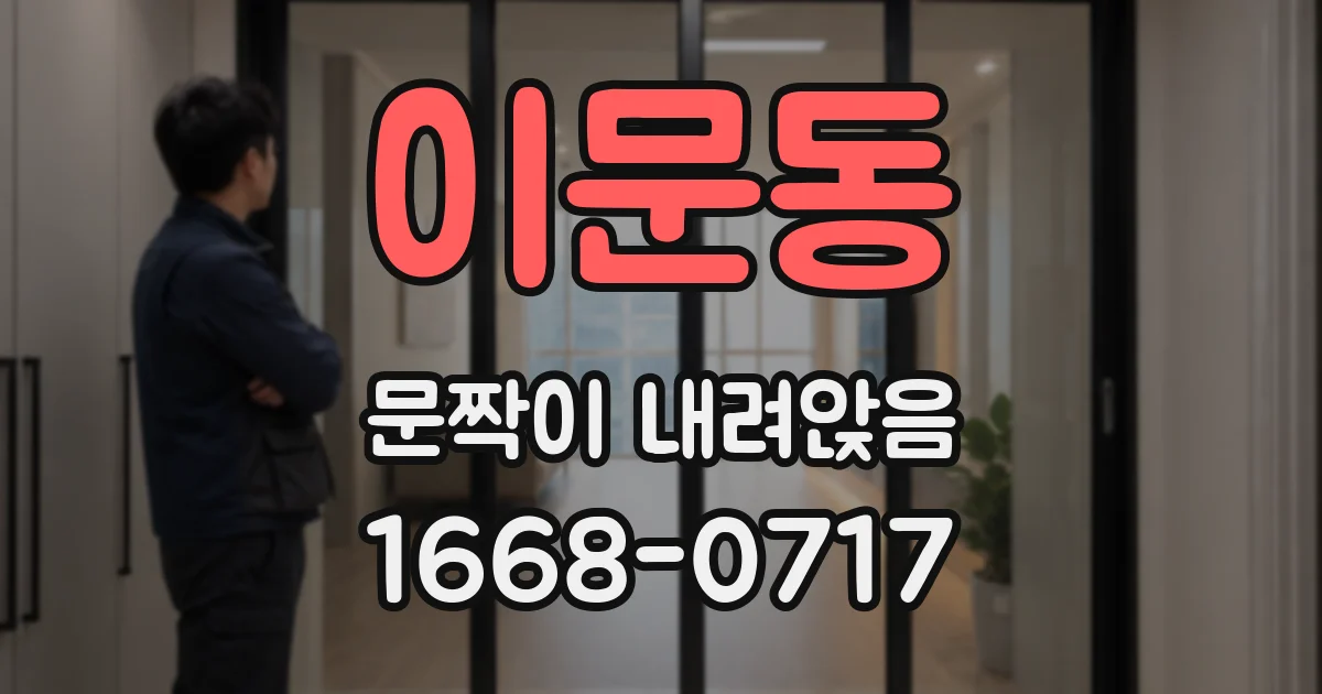 이문동 문짝이 내려앉음
