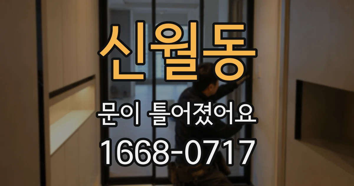 신월동 문이 틀어졌어요