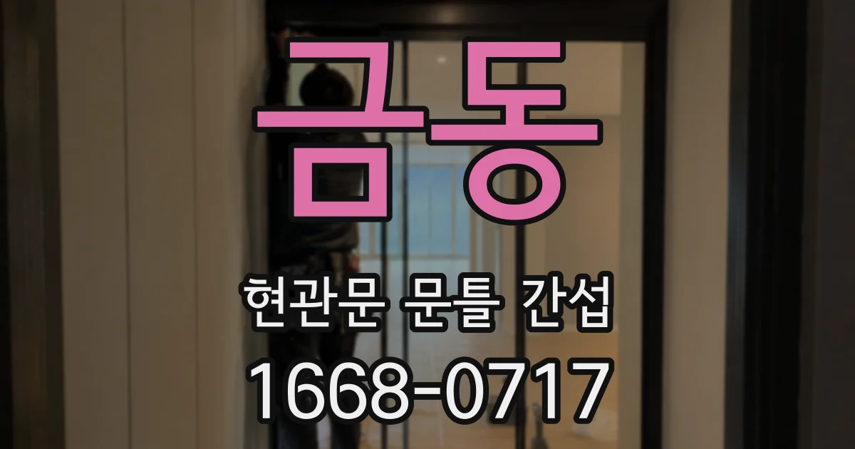금동 현관문 문틀 간섭