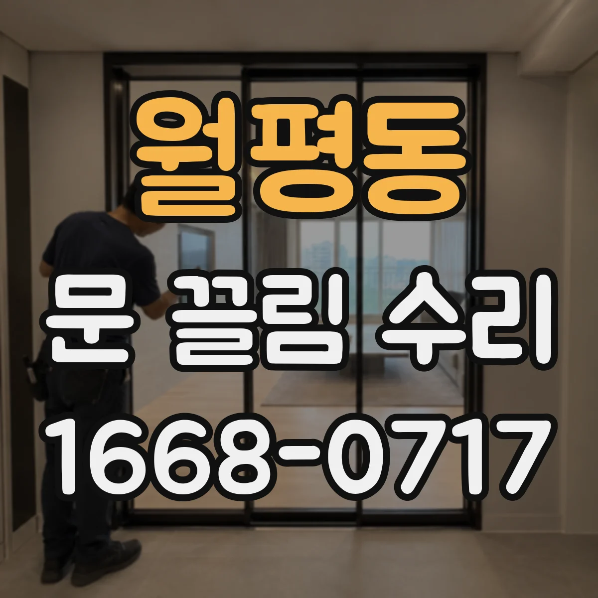 월평동 문 끌림 수리