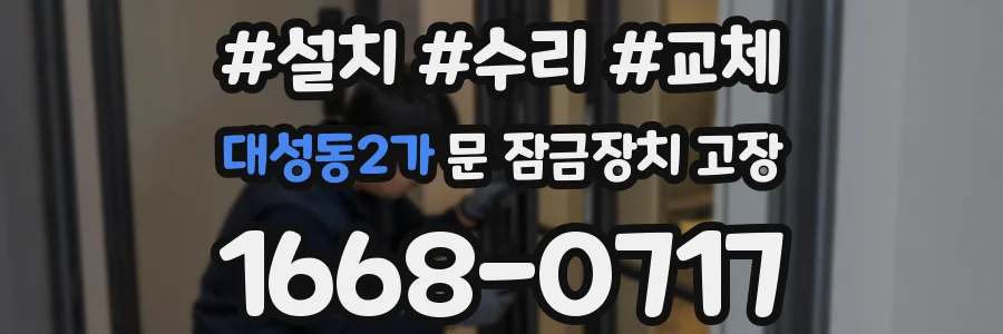 대성동2가 문 잠금장치 고장