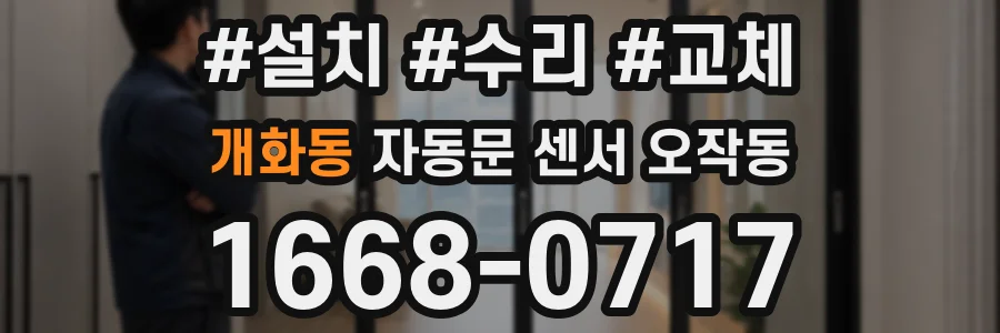 개화동 자동문 센서 오작동