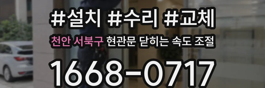 천안 서북구 현관문 닫히는 속도 조절