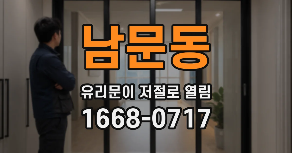 남문동 유리문이 저절로 열림