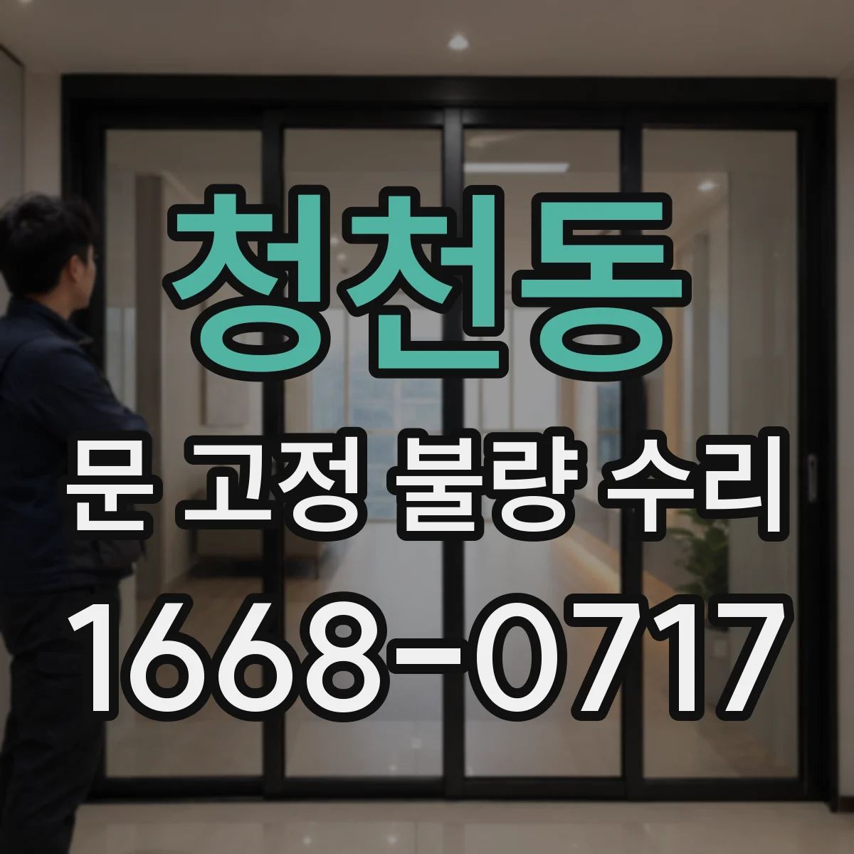 청천동 문 고정 불량 수리