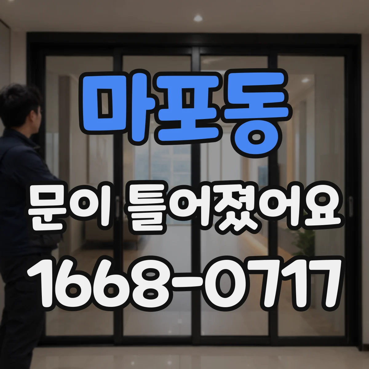 마포동 문이 틀어졌어요
