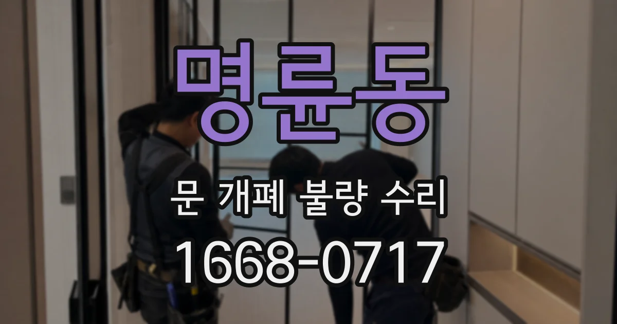 명륜동 문 개폐 불량 수리