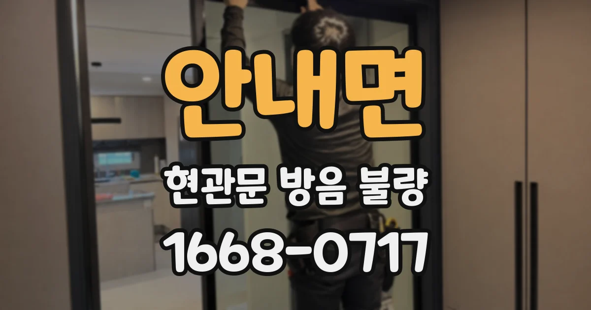 안내면 현관문 방음 불량