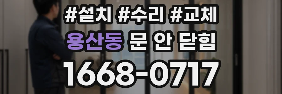 용산동 문 안 닫힘