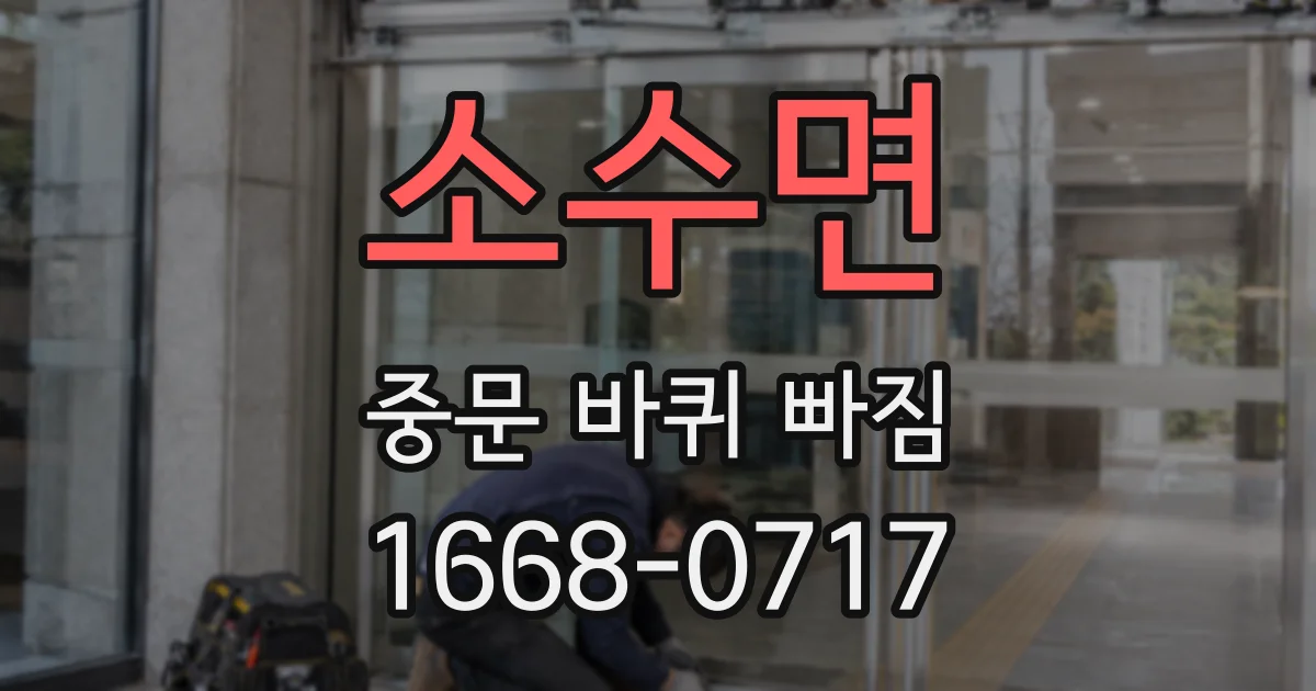 소수면 중문 바퀴 빠짐