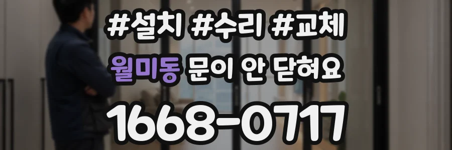 월미동 문이 안 닫혀요