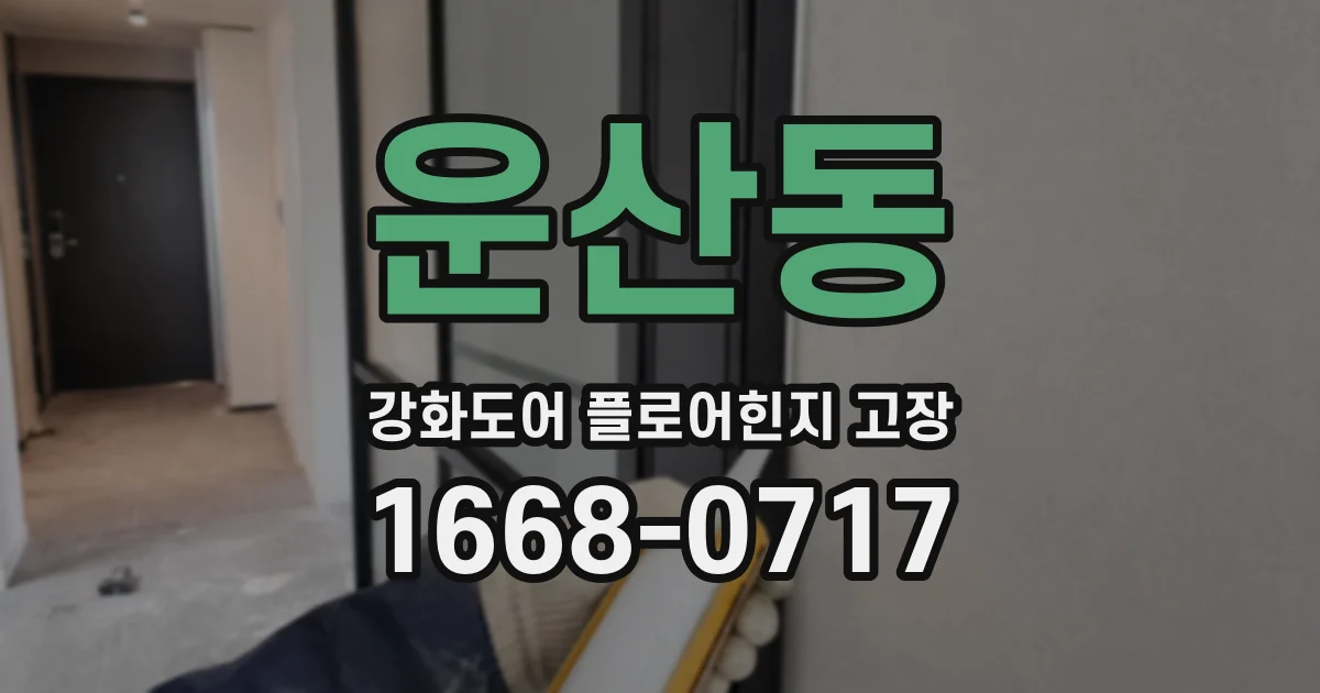 운산동 강화도어 플로어힌지 고장