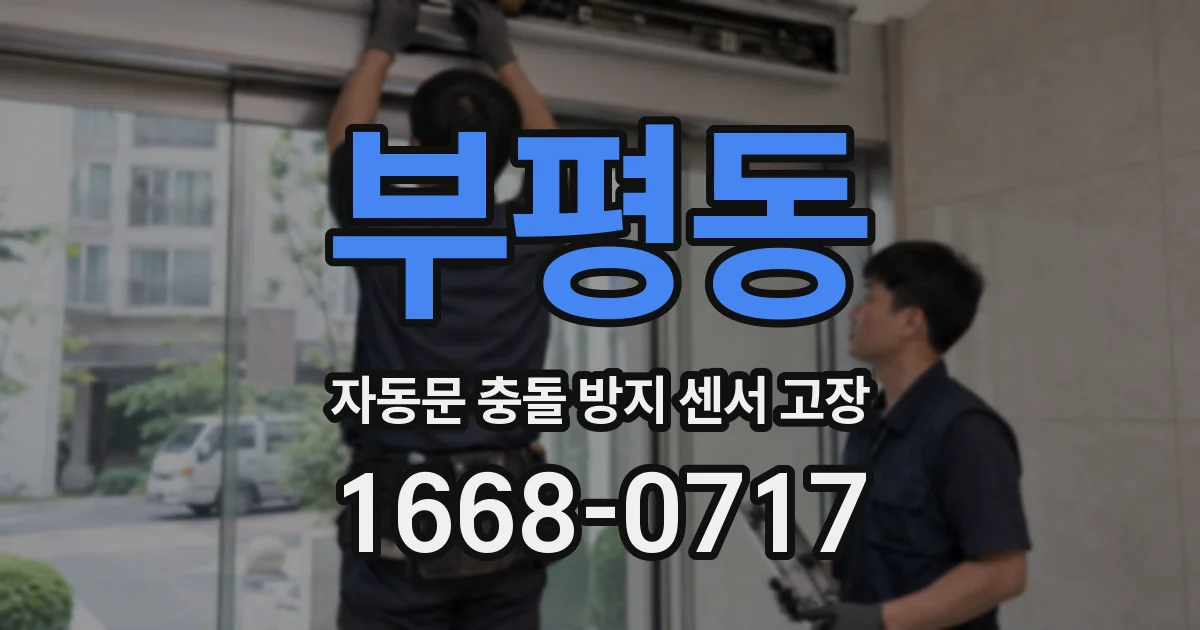 부평동 자동문 충돌 방지 센서 고장