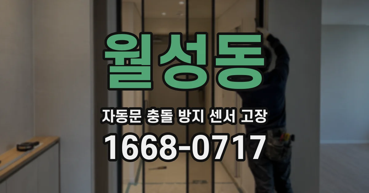 월성동 자동문 충돌 방지 센서 고장