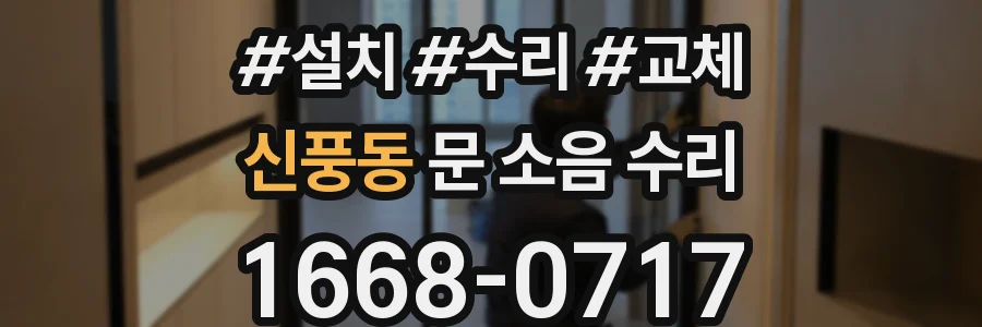 신풍동 문 소음 수리