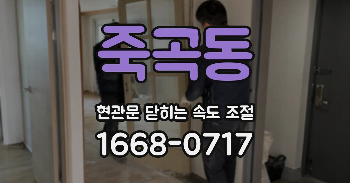 죽곡동 현관문 닫히는 속도 조절