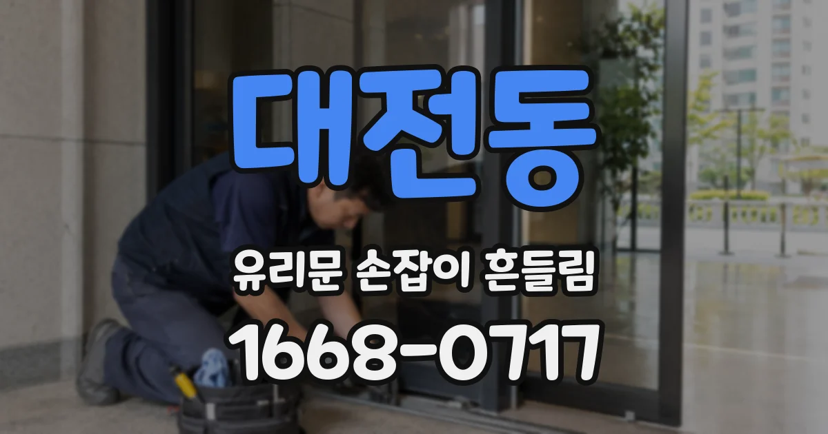 대전동 유리문 손잡이 흔들림