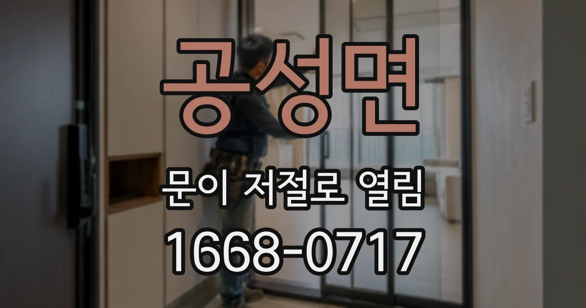 공성면 문이 저절로 열림